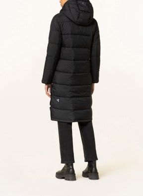 khujo Oversized quilted coat CORINNA with removable hood, Color: BLACK (Image 1)