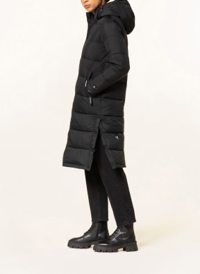 khujo Oversized quilted coat CORINNA with removable hood, Color: BLACK (Image 1)