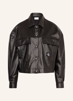 Calvin Klein Jeans Jacket in leather look, Color: BLACK (Image 1)