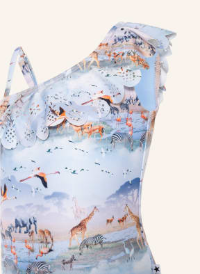 molo One-Shoulder-Badeanzug NET mit UV-Schutz 50+, Farbe: HELLBLAU (Bild 1)