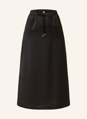 BOSS Satin skirt VESALA, Color: BLACK (Image 1)