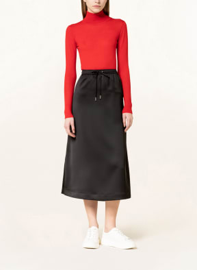 BOSS Satin skirt VESALA, Color: BLACK (Image 1)