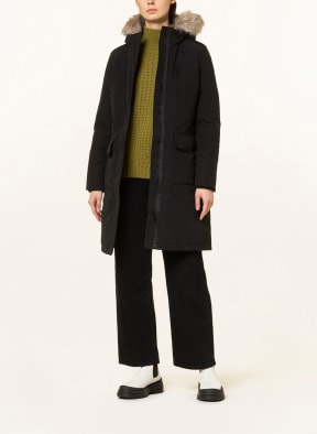 LAUREN RALPH LAUREN Daunenparka mit abnehmbarem Kunstfell, Farbe: SCHWARZ (Bild 1)
