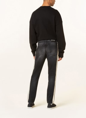 Palm Angels Jeans extra slim fit with tuxedo stripe, Color: 1001 BLACK (Image 1)
