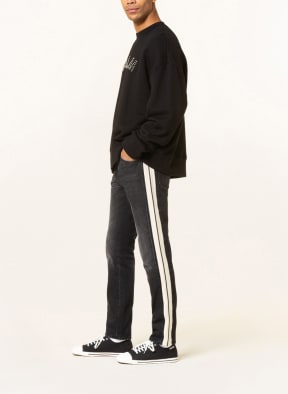 Palm Angels Jeans extra slim fit with tuxedo stripe, Color: 1001 BLACK (Image 1)