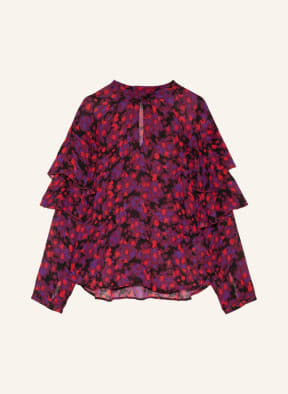 InWear Blusenshirt FAHIMAIW mit Volants , Farbe: SCHWARZ/ LILA/ ROT (Bild 1)