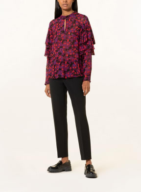InWear Blusenshirt FAHIMAIW mit Volants , Farbe: SCHWARZ/ LILA/ ROT (Bild 1)