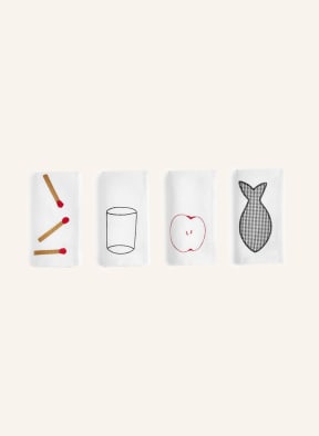 HAY Set of 4 cloth napkins SOBREMESA made of linen, Color: CREAM (Image 1)