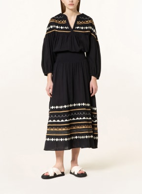 VALÉRIE KHALFON Skirt, Color: BLACK/ WHITE/ CAMEL (Image 1)