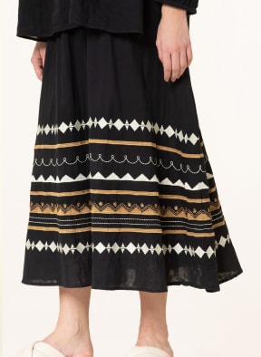 VALÉRIE KHALFON Skirt, Color: BLACK/ WHITE/ CAMEL (Image 1)