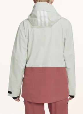 adidas Hardshell-Skijacke TERREX MYSHELTER GTX, Farbe: MINT/ HELLROT/ GRAU (Bild 1)