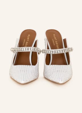 KURT GEIGER Mules DUKE CRYSTAL mit Schmucksteinen, Farbe: WEISS (Bild 1)