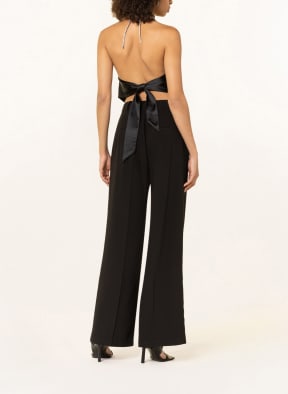 DANTE6 Wide leg trousers LUCA with tuxedo stripe , Color: BLACK (Image 1)