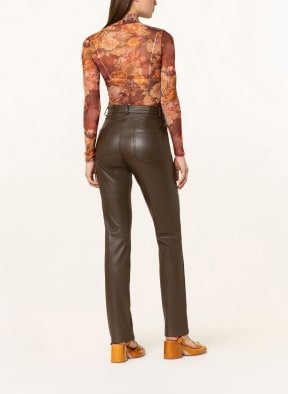 GUESS Long sleeve shirt KAMARIA made of mesh, Color: DARK RED/ GREEN/ YELLOW (Image 1)