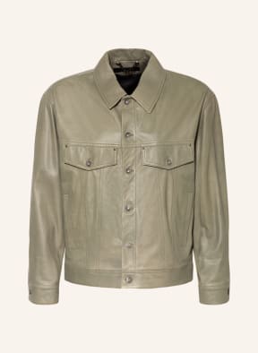 DRYKORN Leder-Overjacket MAJID, Farbe: KHAKI (Bild 1)