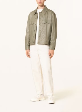 DRYKORN Leder-Overjacket MAJID, Farbe: KHAKI (Bild 1)