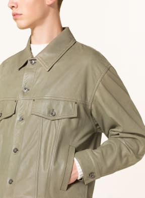 DRYKORN Leder-Overjacket MAJID, Farbe: KHAKI (Bild 1)
