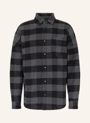 Palm Angels Flannel overshirt, Color: BLACK/ DARK GRAY (Image 1)