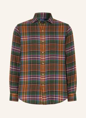 POLO RALPH LAUREN Flanellhemd Classic Fit, Farbe: GRÜN/ ORANGE/ HELLBLAU (Bild 1)
