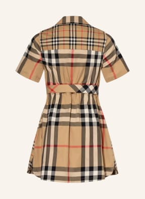 BURBERRY Hemdblusenkleid, Farbe: CAMEL/ SCHWARZ/ ROT (Bild 1)