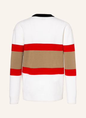 BURBERRY Strickjacke, Farbe: ECRU/ ROT/ BEIGE (Bild 1)