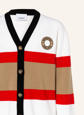 BURBERRY Strickjacke, Farbe: ECRU/ ROT/ BEIGE (Bild 1)