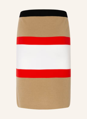 BURBERRY Strickrock, Farbe: BEIGE/ ECRU/ ROT (Bild 1)