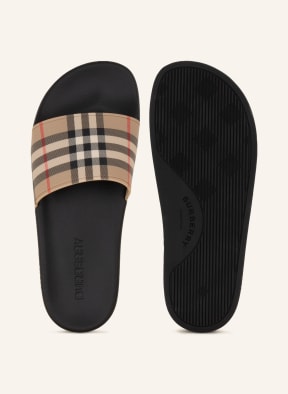 Burberry slides cheap sale