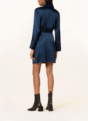 HUGO Hemdblusenkleid KYA aus Satin, Farbe: DUNKELBLAU (Bild 1)