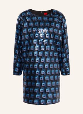 HUGO Cocktailkleid KLIMMA mit Pailletten, Farbe: DUNKELBLAU/ SCHWARZ (Bild 1)