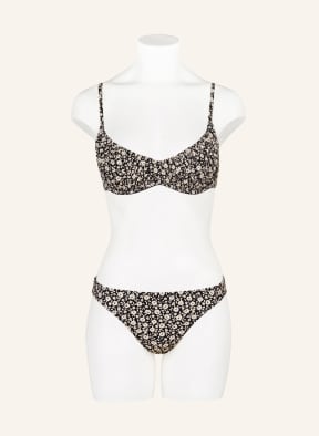 TORY BURCH Underwired bikini top, Color: BLACK/ LIGHT YELLOW (Image 1)