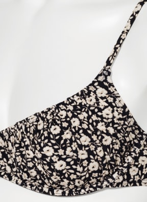 TORY BURCH Underwired bikini top, Color: BLACK/ LIGHT YELLOW (Image 1)