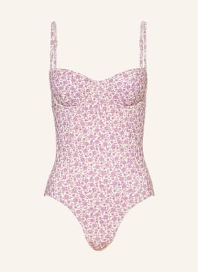 TORY BURCH Underwire swimsuit , Color: ECRU/ LIGHT PURPLE (Image 1)