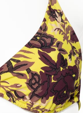 TORY BURCH Triangle bikini top with UV protection 50+, Color: YELLOW/ BROWN (Image 1)