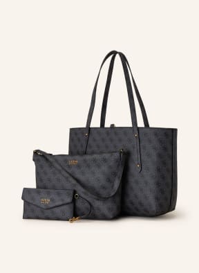 GUESS Shopper ECO BRENTON, Color: DARK GRAY/ BLACK (Image 1)