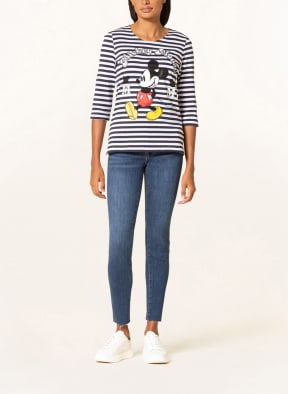 Princess GOES HOLLYWOOD T-Shirt mit 3/4-Arm und Schmucksteinen, Farbe: DUNKELBLAU/ WEISS (Bild 1)