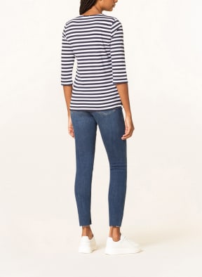 Princess GOES HOLLYWOOD T-Shirt mit 3/4-Arm und Schmucksteinen, Farbe: DUNKELBLAU/ WEISS (Bild 1)