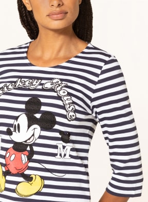 Princess GOES HOLLYWOOD T-Shirt mit 3/4-Arm und Schmucksteinen, Farbe: DUNKELBLAU/ WEISS (Bild 1)