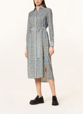BOSS Hemdblusenkleid DEFELIZE, Farbe: WEISS/ BLAU/ BRAUN (Bild 1)