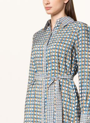 BOSS Hemdblusenkleid DEFELIZE, Farbe: WEISS/ BLAU/ BRAUN (Bild 1)