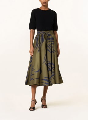 IRIS von ARNIM Skirt TAHIRA with silk, Color: GREEN/ DARK BLUE (Image 1)