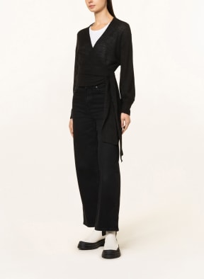 V by Vera Mont Knit cardigan, Color: BLACK (Image 1)