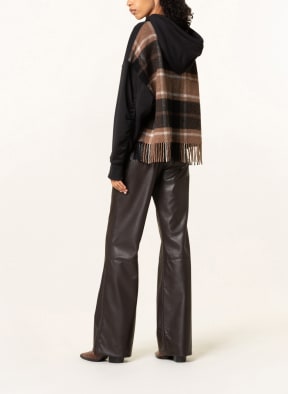 DOROTHEE SCHUMACHER Hoodie im Materialmix , Farbe: SCHWARZ/ BRAUN (Bild 1)