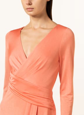 LAUREN RALPH LAUREN Cocktailkleid GLENDON in Wickeloptik, Farbe: LACHS (Bild 1)