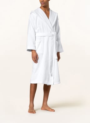 en VOGUE Unisex bathrobe with hood , Color: WHITE (Image 1)