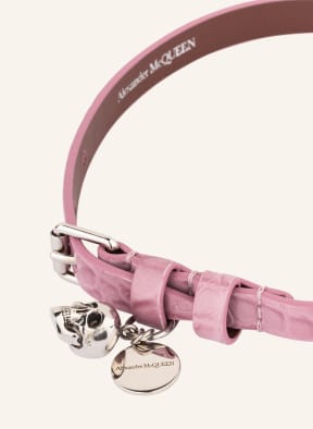Alexander McQUEEN Leather bracelet, Color: PINK/ SILVER (Image 1)