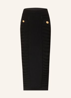 BALMAIN Knit skirt, Color: BLACK (Image 1)