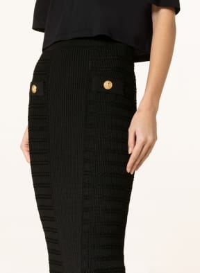 BALMAIN Knit skirt, Color: BLACK (Image 1)