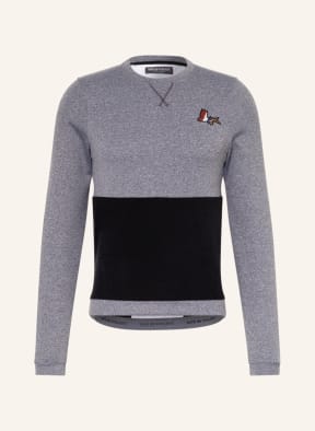 CAFÉ DU CYCLISTE Long sleeve shirt ANGELE, Color: GRAY/ BLACK (Image 1)