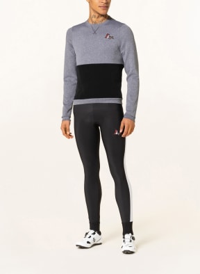 CAFÉ DU CYCLISTE Long sleeve shirt ANGELE, Color: GRAY/ BLACK (Image 1)